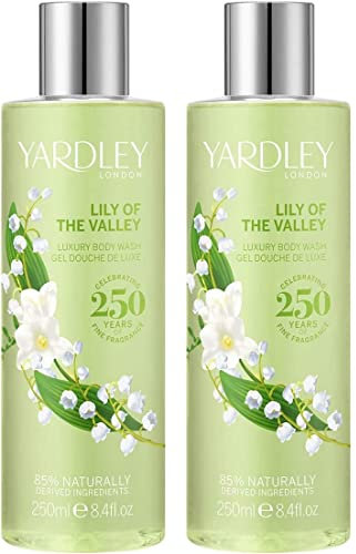 BrightRetail Yardley Lily of the Valley Body Wash Shower Gel 250ml 2 Pack