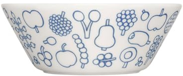Iittala Oiva Toikka Collection Schale aus Porzellan, in der Farbe: Hellblau, Maße: 5 x 15 x 15 cm, 1070625