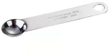Messlöffel, 1 Stück, Messlöffel, polierte Oberfläche, rostfrei, lebensmittelecht, mit Skalenmarkierung, bequemer Griff, Puder-Messlöffel, Zuckerlöffel