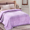 Whale Flotilla Flannel Fleece Double Size Blanket for Bed, 150x200 CM Soft Fluffy Velvet Bed Blanket with Decorative Chevron Pattern for All Season, Warm and Lightweight, Lilac
