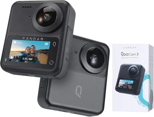 KanDao QooCam 3 Action Camera, 1/1.55 Sensors 5.7K Photo @60fps 360 Video Camera, Waterproof, Stablization, Sport & Outdoor Camera.