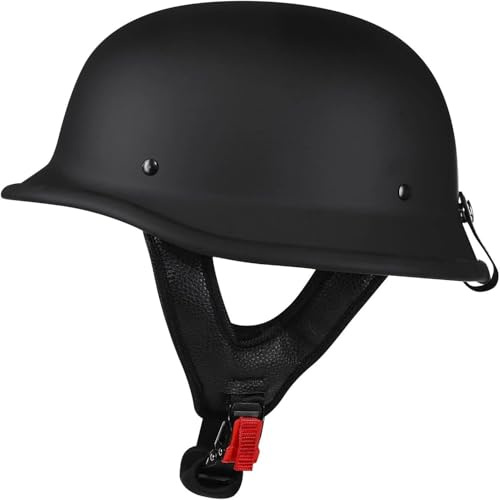 Retro hjälm, motorcykelhjälm, ECE-godkänd halvhjälm, halvskalshelikopterhjälm, skoterhjälm, Jet-hjälm, mopedhjälm F, M=57-58 cm