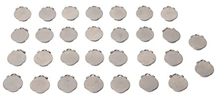 30 Stück Schnuller-Hosenträger-Clips, runde Träger, Befestigungsclips, Metall-Lätzchen-Clips, Zahnen, Greifspielzeug, Hosenträger-Clips, Spielzeug-Clip für die Herstellung von