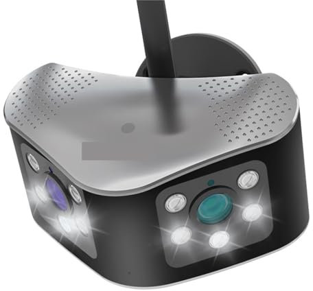 Telecamera di sicurezza Telecamera IP Wi-Fi panoramica con doppio obiettivo da 8 MP 4K 180° con angolo di visione ultra ampio Telecamera di sicurezza domestica con rilevamento del movimento esterno Se