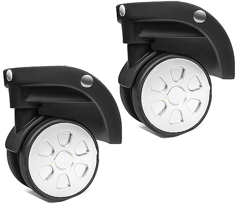 Yazhuq Ersatzrollen für Trolley, robust, für Koffer, 360 Grad SilentWheel, 2 Stück
