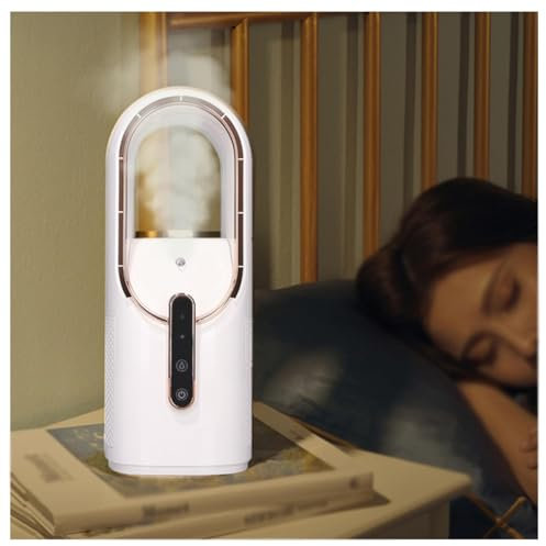 Piccoli Condizionatori Portatili, USB Ricaricabile, con Umidificatore Climatizzatore Portatile Tocca Il Controllo Ventilatore Colonna Silenzioso, più Sicuro per I Bambini