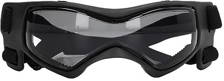 Riemen-Hundebrille mit UV-Schutz, Weicher Rahmen, wasserdichte Anti-Beschlag-Haustier-Sonnenbrille für Spaziergänge, Radfahren, Partys (Black)