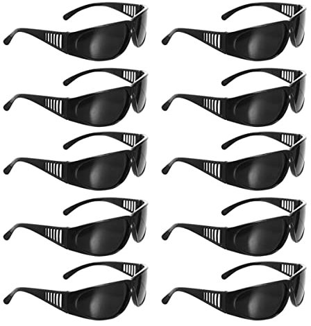 HOMSFOU Gafas De Seguridad Para Soldar a Gas, Protector Ocular Para Soldadura, 10 Pares, Protección Industrial Ligera, Adecuada Para Soldadura Eléctrica y Trabajos Auxiliares