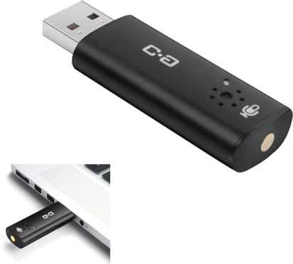 DUNGZDUZ Mini microfono USB per computer con pulsante di disattivazione one-touch e indicatore LED, microfono a condensatore plug-and-play per laptop e desktop, audio chiaro per chiamate, riunioni