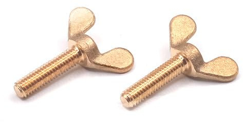 Flügelschraube DIN 316 - Messing gelb/gold (M10 x 30, 5 Stück)