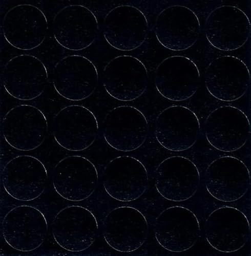 Indigo Blue 14mm Self-Adhesive Furniture Screw Hole Cover Caps 25 Pcs, Acrylic, Durable, Thin, Perfect for Shelves, Camlock, Confirmates, Egger Compatible
