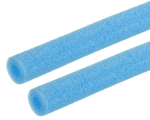 QUARKZMAN 2 Stück Rohrisolierung Schaumstoff 1m, Ø 8mm, 4mm Dick (Blau) | Isolierungs-Rohr-Schaumstoffschlauch für Heizung, Sanitär, Heizungsrohr, Kupferrohr