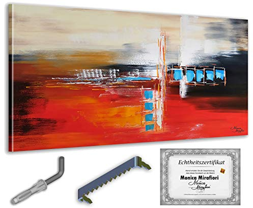 Monica Mirafiori I 100% HANDGEMALT I Gemälde Midnight 140x70cm | Gemälde Handgemalt | Acrylgemälde | Sehr Großes Acrylbild I Moderne Kunst I Kunstbilder