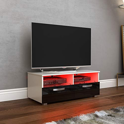 Vida Designs Boîtes à tiroirs, Bois aggloméré et MDF, Blanc et Noir, Standard