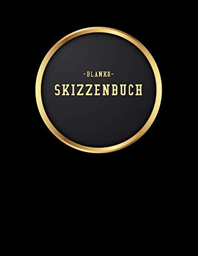 Blanko Skizzenbuch: Blanko Skizzenbuch für Künstler A4 mit Register zum Selbstgestalten - Künstlerisches modernes schwarzes Softcover Matt - ... für kreative Menschen, Künstler und Maler