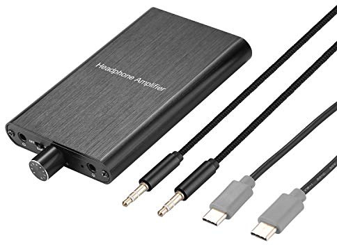 Headphone Amplifier with Bass Boost, Support 3.5mm AUX and Type-C 16-600Ω Headphone -3.5mm Stereo Audio Out, GAIN, Bass for Mac, Phones, iPad, MP3, MP4 and Computers,Xbox one,PS4,PS5 Controller