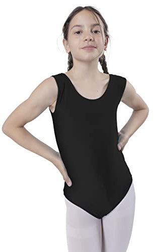 Carnavalife Maillot Ballet Danza Niñas sin Mangas, Maillot Baillot de Cuello Redondo para Gimnasia Baile Fiesta