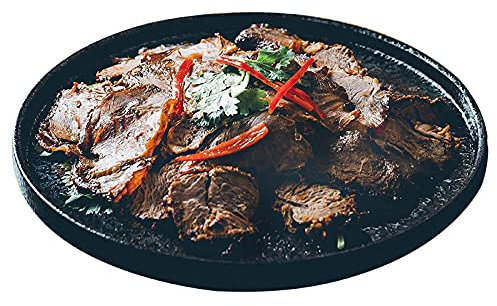 Japanische schwarze Keramikscheiben große farbige Tellerplatte Home Breakfast Teller-8 Zoll