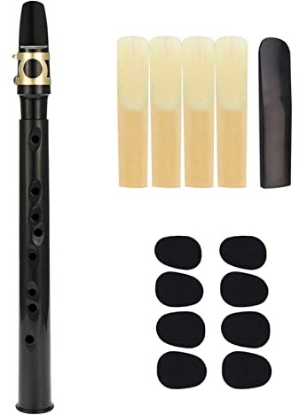 HMHM Pocket Sax Mini Tragbares Saxophon wenig Saxophon Mini Sax mit Tragetasche Windinstrument Brass Saxophon (Color : Black1)