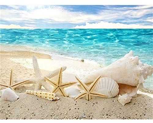 Zdklfm69 Peindre par Nombre Peinture par numéro Kits de Coquille de Sable Bricolage Peinture Abstraite par numéro sur Toile décor à la Maison numérique Peinture à la Main décorer 40x50cm
