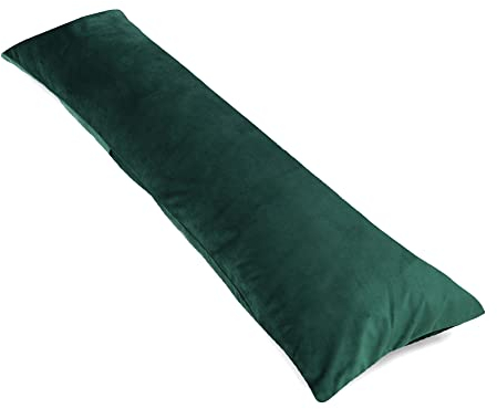 Totsy Baby Seitenschläferkissen mit Bezug Velvet 40 x 145 cm - Komfortkissen Schlafkissen Seitenschläfer Body Pillow Seitenschlafkissen Dunkelgrün