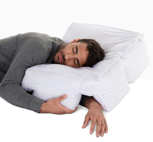 Wife Pillow Side Sleeper Pillow with Arm Hole for Shoulder Pain Relief, Arm Tunnel Design for Proper Neck & Spine Alignment, All-Night Comfort for Adults - Down Alternative Fiber Fill