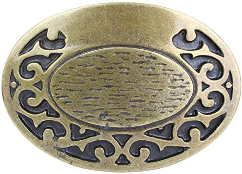 BELTINGER Gürtelschnalle Buckle 4,0 cm | Buckle Wechselschließe Gürtelschließe 40mm Massiv | LARP- und Mittelalter-Outfit | Altmessing