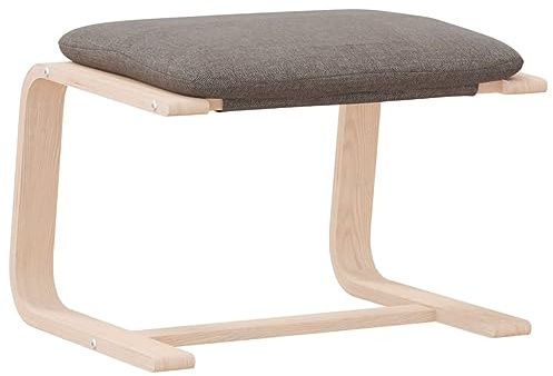 vidaXL Fußhocker Taupe 51x41x40 cm Stoff