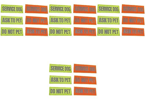 Mipcase 24stücke Reflektierende Hundepatches Für Geschirre Service Dog Abzeichen Selbstklebend Stylisch Und Strapazierfähig Für Outdoor-aktivitäten Und Besondere Anlässe