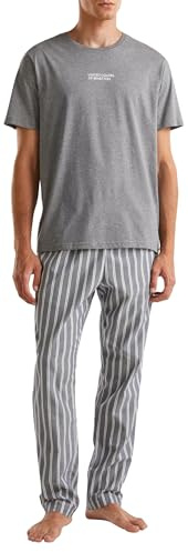 United Colors of Benetton Parte Superior del Pijama Hombre, Gris, L
