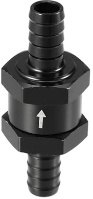 Hihaha Válvula de Retención de Combustible Unidireccional/Válvula de Retención Unidireccional Interna para Combustible de Automóvil Gasolina Diésel / 0.39 10mm OD / 1 Unidad Negro