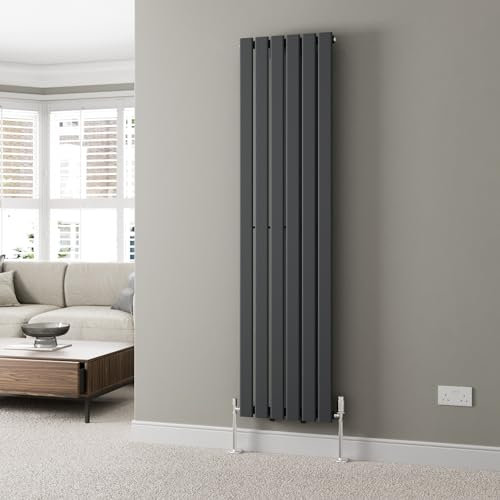 Radiant Living Designer Radiator Anthracite Vertical Single Flat Panel 1800 x 452mm Bathroom Rad