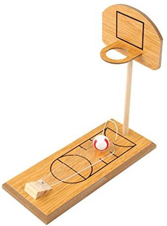 HEMOTON Lernspielzeug Basketballtisch Tragbarer Basketballkorb Tabletop-Spiele Basketball Spiel Tischbasketballspiele Schreibtisch Finger-basketballkorb Außen Klein Bambus Büro Skateboard