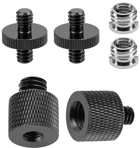 GIONAR 6 Stück Stativ Adapter 1/4 auf 3/8 Zoll Gewindeadapter, 3/8 auf 1/4 Zoll Kamera Adapter Stativschraube für Kamera, Mikrofonstativ und Lampenstativ
