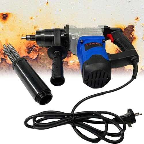 Fablestoryem 1100W Nadeltyp-Rostentferner-Reinigungsmaschine, elektrische Nadel-Entrostungsmaschine, Schweißschlackenfarbe, Stahlrohr, Schraube, Mutter, Boot, Deck,220V