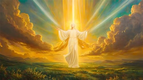 Kinntn Diamond Painting Jesus Diamant Painting Bilder Mann Diamond Painting Erwachsene Full Diamond Painting Zubehör DIY Diamant Kunst Malerei Stickerei Set Kreuzstich Bilder Home Wand Dekor 120x70cm