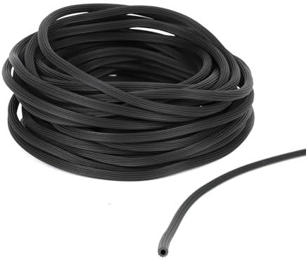 Refuerzo de goma de 10 m, cordón de goma, para mosquitera, marco de ventana, de goma, redondo, para marco de sujeción, como cinta de refuerzo, cuerda de refuerzo de repuesto (4 mm)