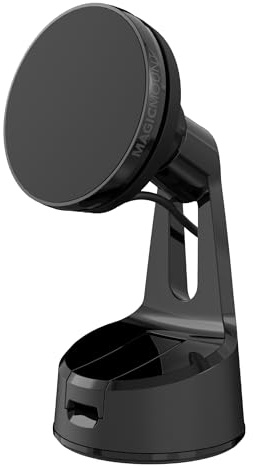 Scosche MEMSQRWD MagicMount Elite Magnetic Wireless Charging Phone Mount for Car Dashboard/Windshield with Fast USB-C Car Charger, Cell Phone Holder Compatible with MagSafe Apple iPhone 16/15/14/13/12