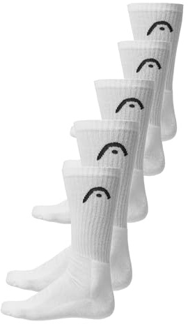 HEAD Unisex All Sports Crew Sock, White, 9-11 UK