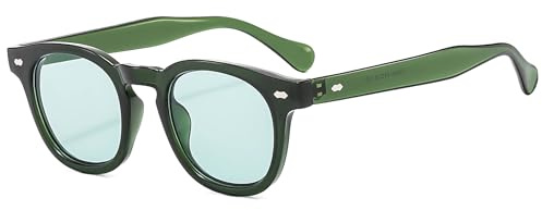 Long Keeper Retro Runde Sonnenbrille Kleine Vintage Sonnenbrille Rund Unisex Retro Klassisch Runde Brille UV400 Schutz für Herren Damen, 44MM