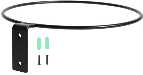 Garneck Wandhalterung Blumentopf 8Inch – Metall Blumentopfhalter-Ring Zur Wandmontage - Ideal Für Hängende Pflanzen Im Innen Und Außenbereich Elegantes Design in Schwarz Für Garten