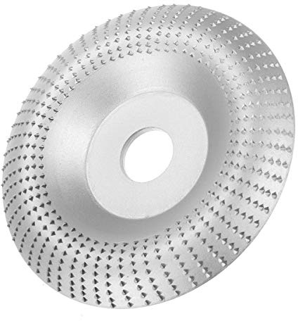 GBZIJIE Schleiftopf,Schruppscheibe 125mm Holz Shaping Disc Wolframkarbid Holzschnitzerei Disc Grinder Rad Schleifscheibe Schleifen Drehwerkzeug for Winkelschleifer(75mmx16mm,Silver)