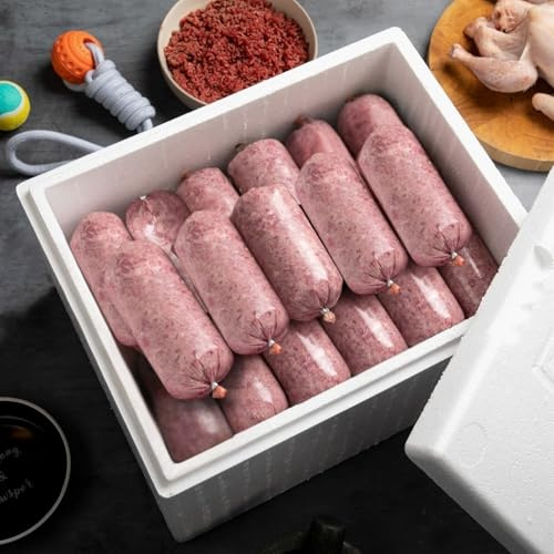 Food For Paws – Frozen Chicken Mince Raw Dog Food – 100% Natural High-Protein, Grain-Free Diet for Dogs – 10KG Box (20 × 500g) – Wet Raw Food for Dogs & Puppies – Perfect Dog Meal