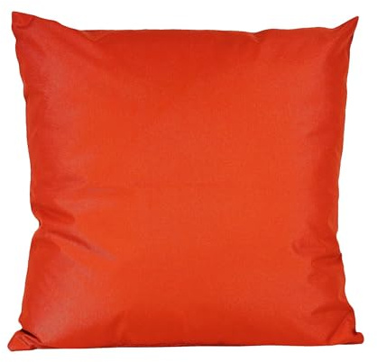 JACK 50x50cm Outdoor Lounge Kissen Dekokissen inkl. XXL-Füllung Wasserabweisend Sitzkissen Garten Stuhl Lotus Effekt, Farbe:Orange