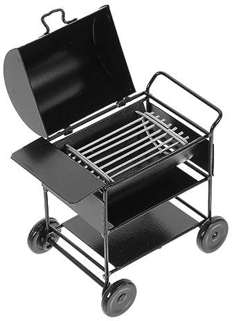 YARNOW Dollhouse Miniaturgrill Zubehör Realistisches BBQ Grill Modell für Puppenhaus und Mini Garten Sicheres und Einfach zu Bedienendes Miniaturküchengerät für Kreative DIY Projekte