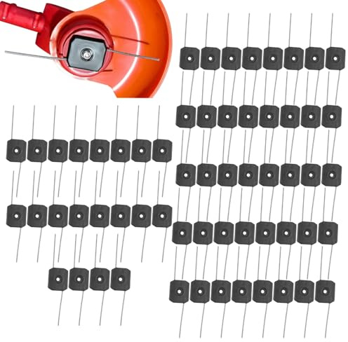 Huakaile Testina di ricambio universale per tagliabordi, doppia linea da 15 cm, con filo di acciaio, per tosaerba elettrico, alimentato a batteria, senza fili, foro da 0,5 cm (20, nero)