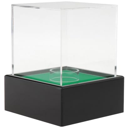 MotiveTech Golf Ball Display Case Acryl Präsentationsvitrine Staubschutz Sammlerstücke Ballhalter Souvenir für Regal Arbeitszimmer 9.2cmx9.2cmx11.5cm