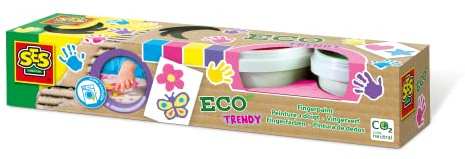 SES Creative 24927 - Pintura de Dedos ECO Girly, 4 colores. Más de 2 años, multicolor
