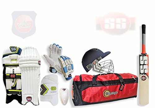 SS Mid Preisklasse komplett Batsman Cricket Kit Paket mit English Willow Bat