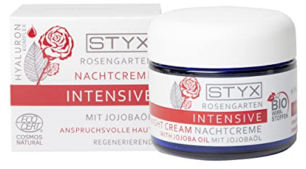 Rosengarten Nachtcreme 50ml | glättende Nachtcreme mit Rosen - und Jojobaöl | für trockene, empfindliche und anspruchsvolle Haut | vegane Naturkosmetik aus Österreich